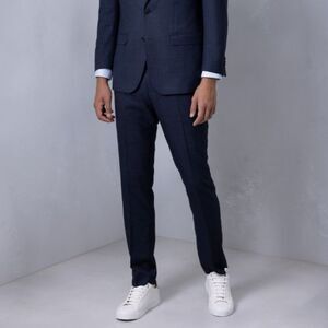 ZNT18 Mens‎ Dress Pants 33x32 Flat Front Trouser Casual Classic Straight Leg New